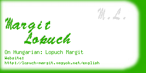 margit lopuch business card